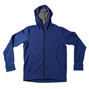 Nike Dri-Fit Hoodie Men's Size Large Blue Full Zip - See Description